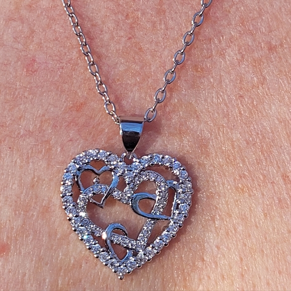 3 for $15 💝 Multi Heart Lab Created Fashion Necklace - Picture 4 of 5